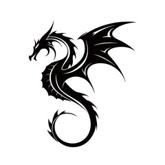 Fototapeta premium dragon silhouette design mythology creature symbol jpg