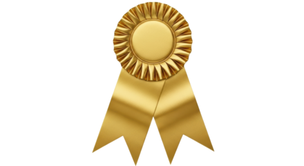 Isolated Gold Ribbon Award