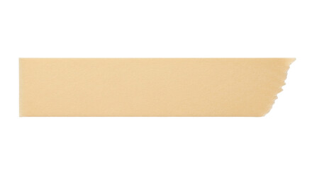 Beige Masking Tape Strip Close up Stationery Item Office Supplies Isolated Adhesive Tape on transparent background