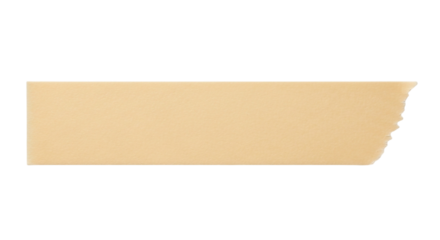 Beige Masking Tape Strip Close up Stationery Item Office Supplies Isolated Adhesive Tape on transparent background