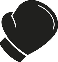 Black boxing glove silhouette