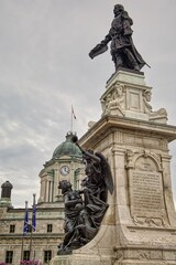 Statue of Samuel de Champlain in Quebec City.