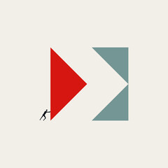 Business solution vector concept. Symbol of challenge, completion, innovation and achievement. Minimal design eps10 illustration.