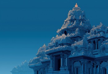 Abstract temple in Indian style.
