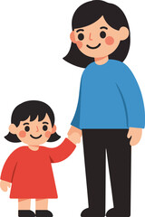 A loving mother with her cute little girl, parent and child bonding