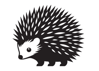 hedgehog logo silhouette vector, hedgehog vector silhouette logo illustration, cute hedgehog vector silhouette, hedgehog logo silhouette vector on white background