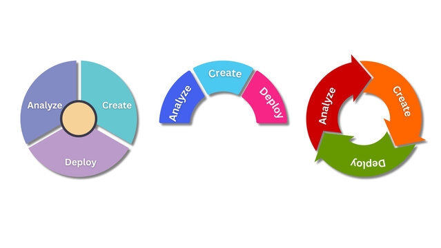  Colorful Circular Workflow Infographic Cycle Diagram on White