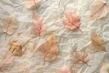 Fibres textured mulberry paper backgrounds leaves.