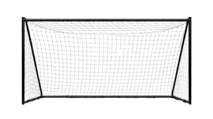 Sports soccer goal net for football game isolated on white background