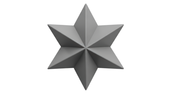 Isolated Six Pointed Star