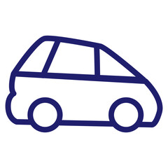 Linear car icon. Universal car icon to use in web and mobile UI, car basic UI elements. Line with editable stroke. Eps 10. Vector illustration.