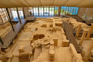 Zeugma Archaeological site view from indoor