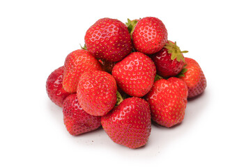 Fresh group of berries isolated on a white background.