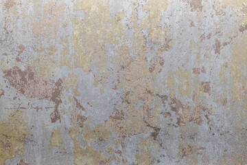 Weathered Peeling Plaster Wall Texture with Flaking Paint and Patina Background