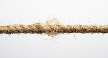 Closeup of coarse fraying rope fiber