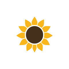 sunflower geometric company logo vector illustration template design