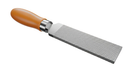 Flat File With Orange Handle 3d Render