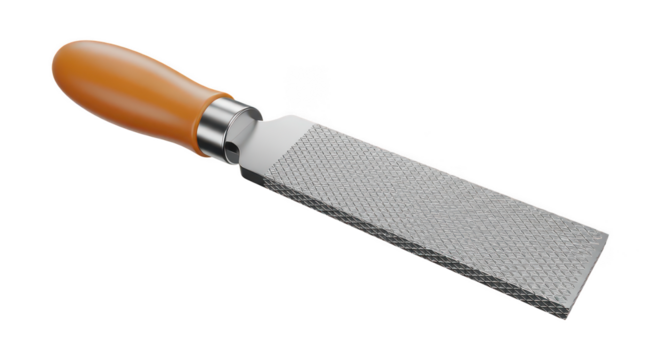 Flat File With Orange Handle 3d Render