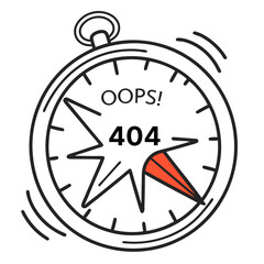 Broken Stopwatch Explosion &ndash; Deadline Timeout Metaphor Illustration