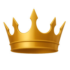 5 point golden crown 3d rendered 
