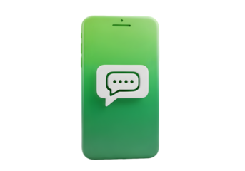 Modern smartphone with chat icon digital communication concept