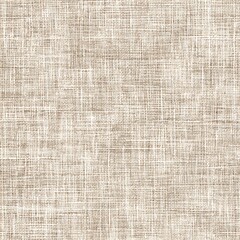 Soft linen texture fabric pattern in neutral beige seamless