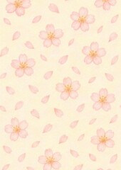 Fototapeta premium Delicate cherry blossom pattern