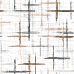 Minimal cross line fabric pattern seamless