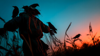 Scarecrow cornfield
