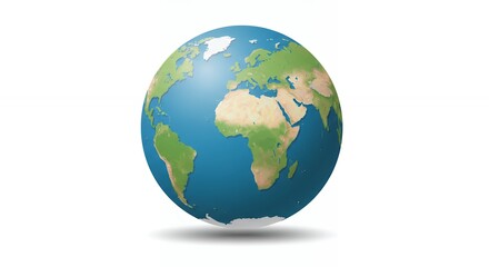 Fototapeta premium Colorful world globe illustration for educational content