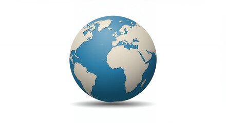 Obraz premium Detailed earth globe illustration global design