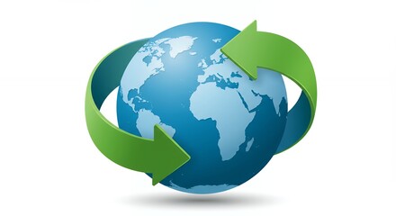 Naklejka premium Global recycling symbol graphic