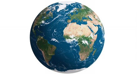 High resolution earth globe image for educational or environmental use