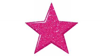 Obraz premium Pink glitter star graphic design element