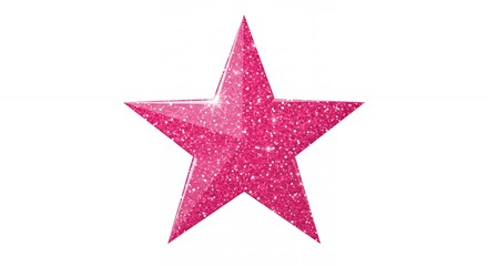 Obraz premium Pink glitter star graphic design for commercial use