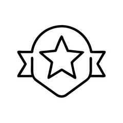 Obraz premium Star on badge symbolizing achievement and excellence concept of icon 