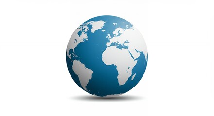 Naklejka premium Simple stylized world globe graphic