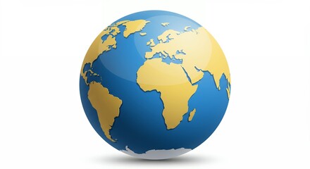 Fototapeta premium Simple world map illustration for global content