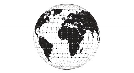 Stylized earth globe graphic design