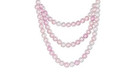 pink pearl necklace 3D rendering