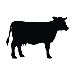 Cow silhouette vector illustration 