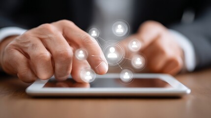 Digital connectivity through mobile devices showcasing interaction and engagement in a modern workspace