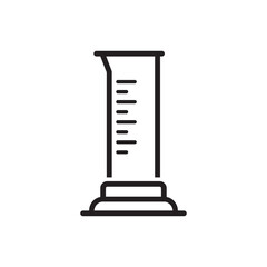 Graduated cylinder icon vector template