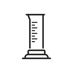 Graduated cylinder icon vector template