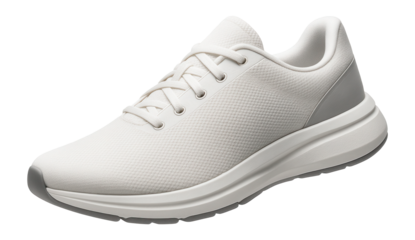 Running shoes with a seamless upper and integrated lacing system