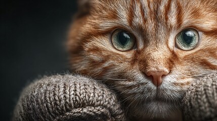Feline wrestler displaying strength and determination in boxing gloves