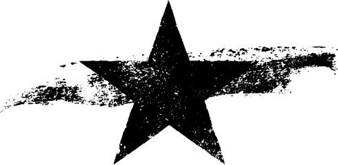 Black and white grunge star illustration for urban design projects
