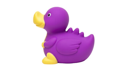 Isolated Purple Rubber Duck
