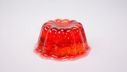 Making strawberry jelly dessert kitchen food photography bright close-up culinary delight