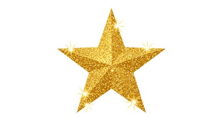Obraz premium Gold glittering star graphic design element